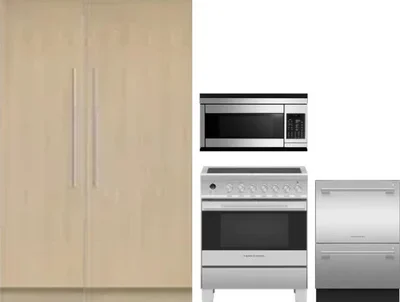 5 Piece Package Includes Refrigerator, Freezer, Range, Microwave And Dishwasher